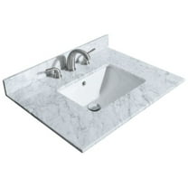 Wyndham Collection Wchvca330stopuns 30" Marble Vanity Top - White