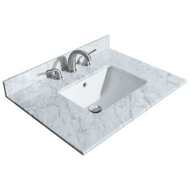 Wyndham Collection Wchvca330stopuns 30" Marble Vanity Top - White