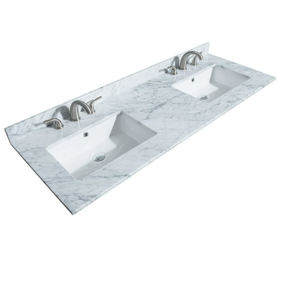 Wyndham Collection Wchvca360dtopuns 60" Double Vanity Top - White