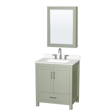 Wyndham Collection Wcs141430s-Qtz-Us3med Sheffield 30" Free Standing Single Basin Vanity