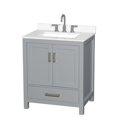 thumbnail image 1 of Wyndham Collection Wcs141430s-Qtz-Us3mxx Sheffield 30" Free Standing Single Basin Vanity, 1 of 7