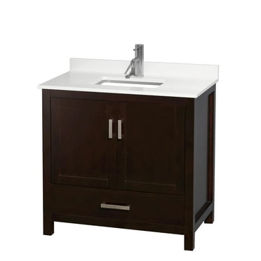 Wyndham Collection Wcs141436s-Qtz-Unsmxx Sheffield 36" Free Standing Single Basin Vanity