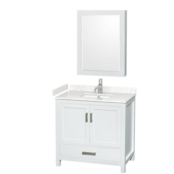 Wyndham Collection Wcs141436s-Vca-Med Sheffield 36" Free Standing Single Basin Vanity Set