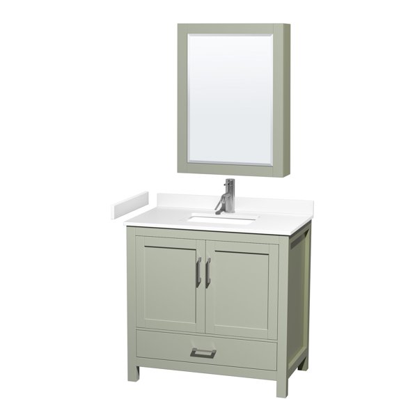 Wyndham Collection Wcs141436s-Vca-Med Sheffield 36" Free Standing Single Basin Vanity Set