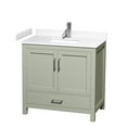 thumbnail image 1 of Wyndham Collection WCS141436SLGWCUNSMXX Sheffield 36" Free Standing Single Basin Vanity, 1 of 7