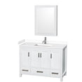 thumbnail image 1 of Wyndham Collection WCS141448SWHWCUNSMED Sheffield 48" Free Standing Single Basin Vanity, 1 of 7