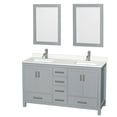 thumbnail image 1 of Wyndham Collection WCS141460DGYWQUNSM24 Sheffield 60" Free Standing Double Basin Vanity, 1 of 7