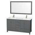 thumbnail image 1 of Wyndham Collection WCS141460DKGWQUNSM58 Sheffield 60" Free Standing Double Basin Vanity, 1 of 7
