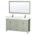 thumbnail image 1 of Wyndham Collection WCS141460DLGC2UNSM58 Sheffield 60" Free Standing Double Basin Vanity, 1 of 7