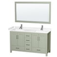 thumbnail image 1 of Wyndham Collection WCS141460DLGWCUNSM58 Sheffield 60" Free Standing Double Basin Vanity, 1 of 7