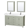 thumbnail image 1 of Wyndham Collection WCS141460DLGWCUNSMED Sheffield 60" Free Standing Double Basin Vanity, 1 of 7