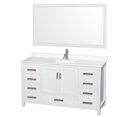 thumbnail image 1 of Wyndham Collection WCS141460SWHWQUNSM58 Sheffield 60" Free Standing Single Basin Vanity, 1 of 7