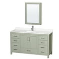 thumbnail image 1 of Wyndham Collection Wcs141460s-Qtz-Unsmed Sheffield 60" Free Standing Single Basin Vanity, 1 of 7