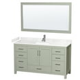 thumbnail image 1 of Wyndham Collection WCS141460SLGC2UNSM58 Sheffield 60" Free Standing Single Basin Vanity, 1 of 7