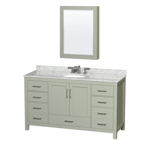 Wyndham Collection Wcs141460sunomed Sheffield 60" Free Standing Single Basin Vanity Set -