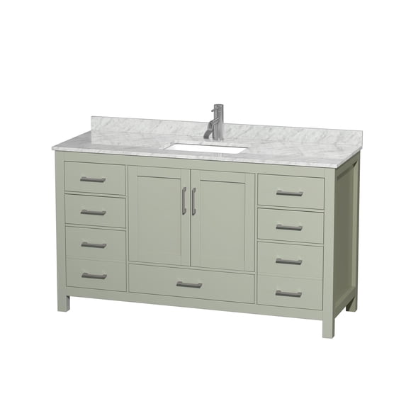 Wyndham Collection WCS141460SLGCMUNSMXX Sheffield 60" Free Standing Single Basin Vanity