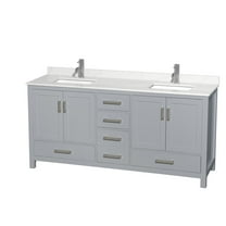 Wyndham Collection Wcs141472d-Qtz-Unsmxx Sheffield 72" Free Standing Double Basin Vanity