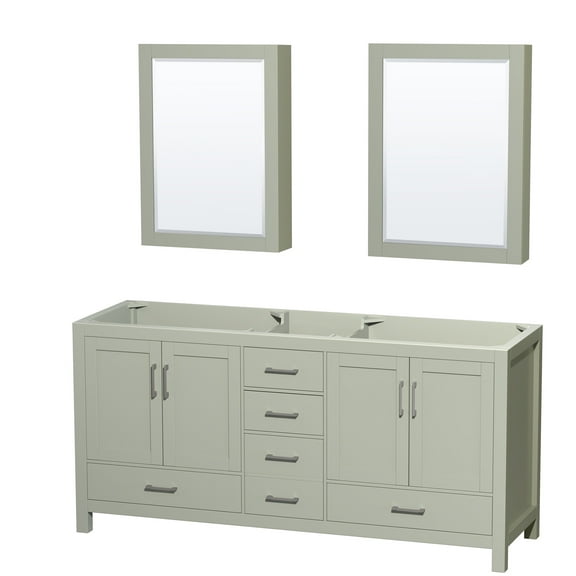 Wyndham Collection Wcs141472dsxxmed Sheffield 71" Double Free Standing Vanity Cabinet -