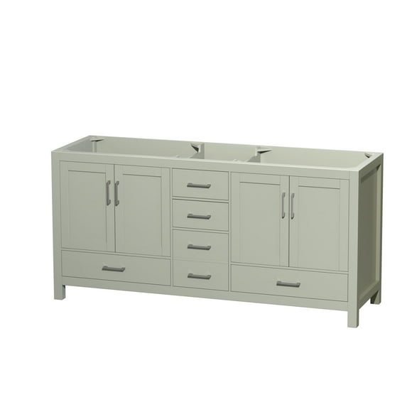 Wyndham Collection Wc-1414-72-Dbl-Um-Van Sheffield 71" Double Freestanding Hardwood Vanity