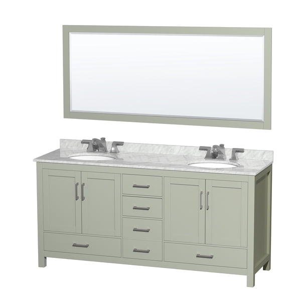 Wyndham Collection Wcs141472dunom70 Sheffield 72" Free Standing Double Basin Vanity Set -