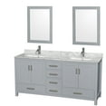 thumbnail image 1 of Wyndham Collection Wcs141472dunsm24 Sheffield 72" Freestanding Vanity Set - Gray / White, 1 of 7