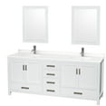thumbnail image 1 of Wyndham Collection WCS141480DWHWQUNSM24 Sheffield 80" Free Standing Double Basin Vanity, 1 of 7
