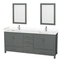 thumbnail image 1 of Wyndham Collection Wcs141480d-Vca-M24 Sheffield 80" Free Standing Double Basin Vanity Set, 1 of 7
