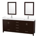 thumbnail image 1 of Wyndham Collection WCS141480DESWCUNSM24 Sheffield 80" Free Standing Double Basin Vanity, 1 of 7