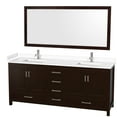 thumbnail image 1 of Wyndham Collection WCS141480DESWCUNSM70 Sheffield 80" Free Standing Double Basin Vanity, 1 of 7