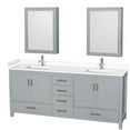 thumbnail image 1 of Wyndham Collection WCS141480DGYWCUNSMED Sheffield 80" Free Standing Double Basin Vanity, 1 of 7