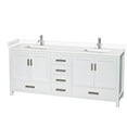 thumbnail image 1 of Wyndham Collection WCS141480DWHWCUNSMXX Sheffield 80" Free Standing Double Basin Vanity, 1 of 7