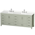 thumbnail image 1 of Wyndham Collection Wcs141484d-Qtz-Us3mxx Sheffield 84" Free Standing Double Basin Vanity, 1 of 7