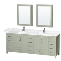 Wyndham Collection Wcs141484d-Vca-Med Sheffield 84" Free Standing Double Basin Vanity Set
