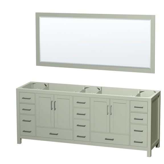 Wyndham Collection Wcs141484dsxxm70 Sheffield 84" Double Free Standing Vanity Cabinet -