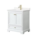 thumbnail image 1 of Wyndham Collection WCS202030SWGWQUNSMXX Deborah 30" Free Standing Single Basin Vanity Set, 1 of 7