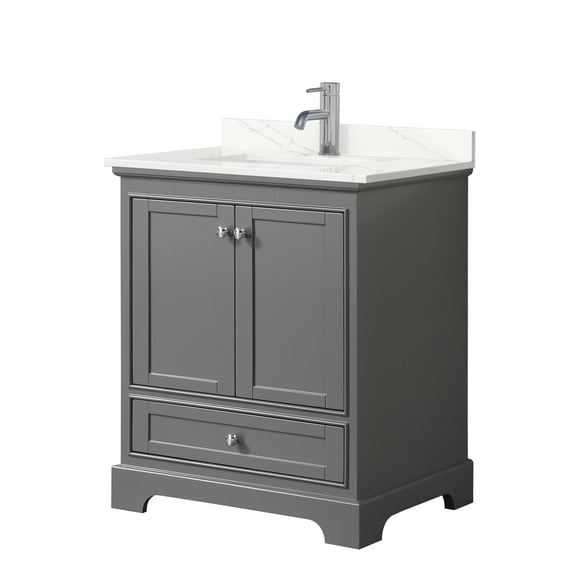 Wyndham Collection WCS202030SKGGTUNSMXX Deborah 30" Free Standing Single Basin Vanity Set