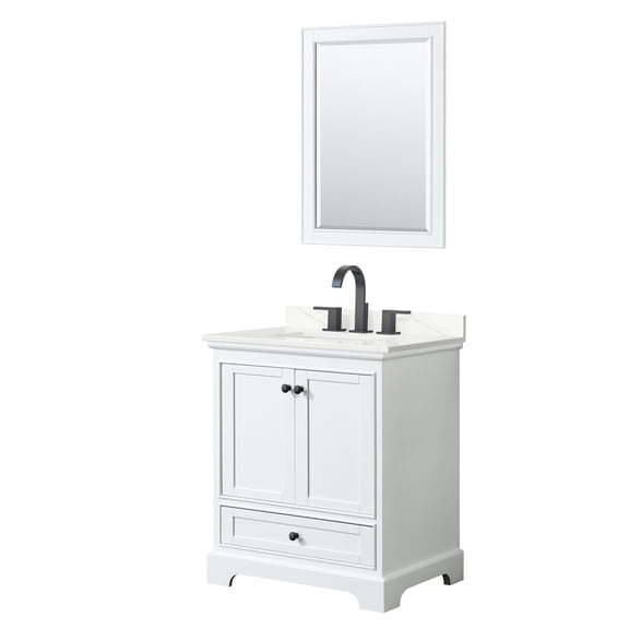 Wyndham Collection WCS202030SWBGTUS3M24 Deborah 30" Free Standing Single Basin Vanity Set