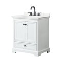 thumbnail image 1 of Wyndham Collection WCS202030SWBWQUS3MXX Deborah 30" Free Standing Single Basin Vanity Set, 1 of 7