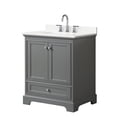 thumbnail image 1 of Wyndham Collection WCS202030SKGWQUS3MXX Deborah 30" Free Standing Single Basin Vanity Set, 1 of 6