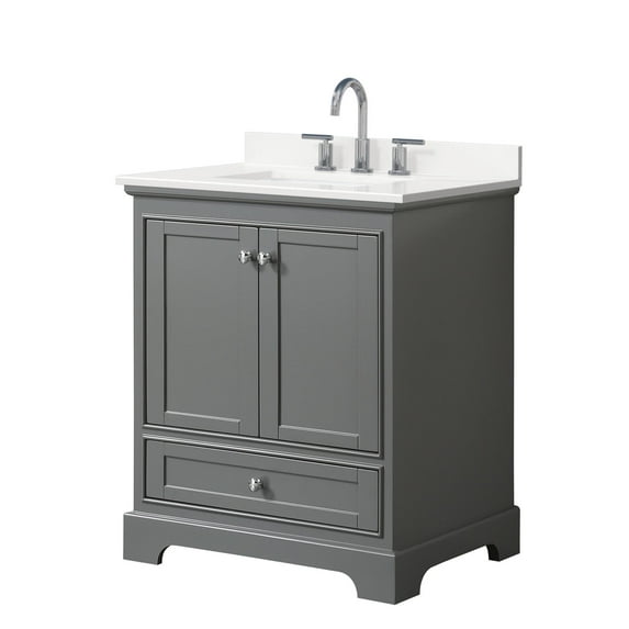 Wyndham Collection Wcs202030s-Qtz-Us3mxx Deborah 30" Free Standing Single Basin Vanity Set