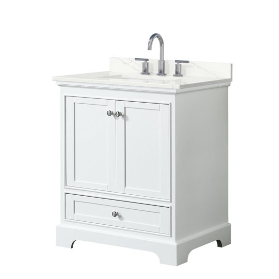 Wyndham Collection Wcs202030s-Qtz-Us3mxx Deborah 30" Free Standing Single Basin Vanity Set