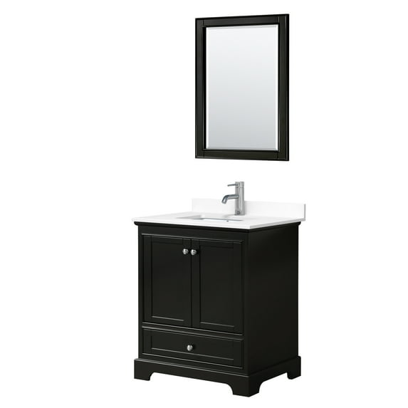 Wyndham Collection WCS202030SDEWCUNSM24 Deborah 30" Free Standing Single Basin Vanity Set