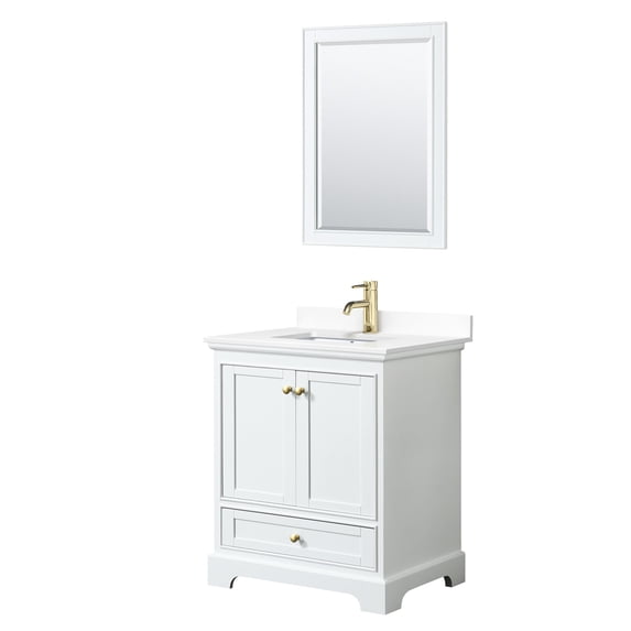 Wyndham Collection WCS202030SWGWCUNSM24 Deborah 30" Free Standing Single Basin Vanity Set