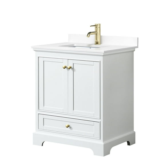 Wyndham Collection WCS202030SWGWCUNSMXX Deborah 30" Free Standing Single Basin Vanity Set