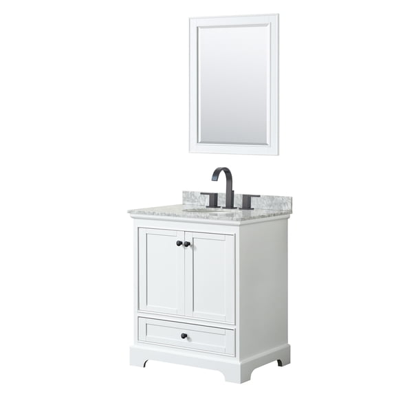 Wyndham Collection WCS202030SWBCMUNOM24 Deborah 30" Free Standing Single Vanity Set -