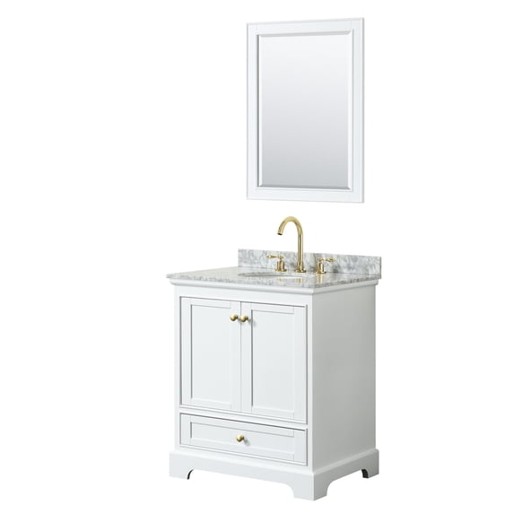 Wyndham Collection WCS202030SWGCMUNOM24 Deborah 30" Free Standing Single Vanity Set -