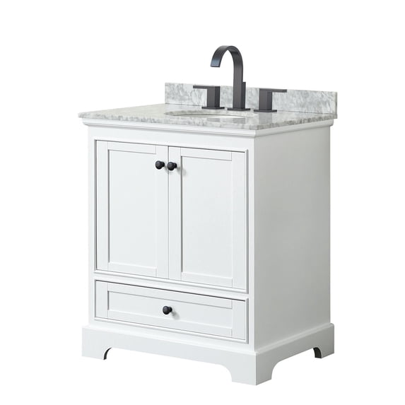 Wyndham Collection WCS202030SWBCMUNOMXX Deborah 30" Free Standing Single Vanity Set -