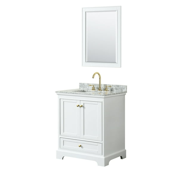 Wyndham Collection WCS202030SWGCMUNSM24 Deborah 30" Free Standing Single Vanity Set -