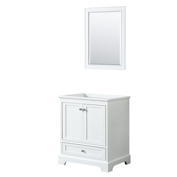 Wyndham Collection WCS202030SWHCXSXXM24 Deborah 29-1/4" Free Standing Single Wood Vanity