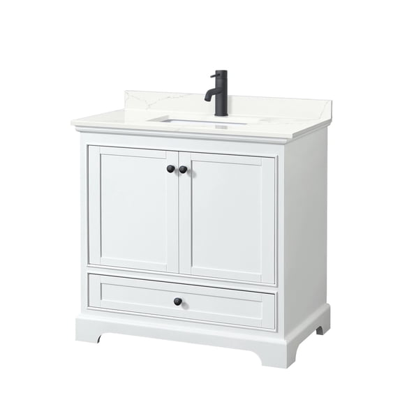 Wyndham Collection WCS202036SWBGTUNSMXX Deborah 36" Free Standing Single Basin Vanity Set